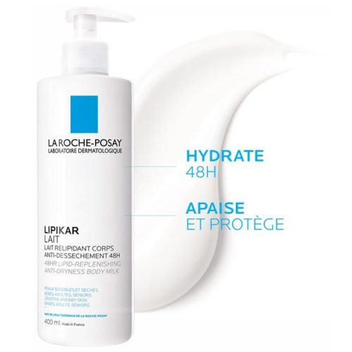 LA ROCHE-POSAY LIPIKAR - Lait Corps Relipidant Peaux Sèches, 400 ml