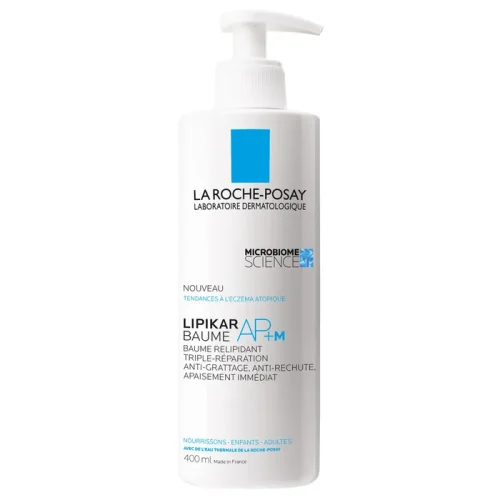 LA ROCHE-POSAY - LIPIKAR AP+M – Baume Hydratant Peaux Atopique, 400 ml
