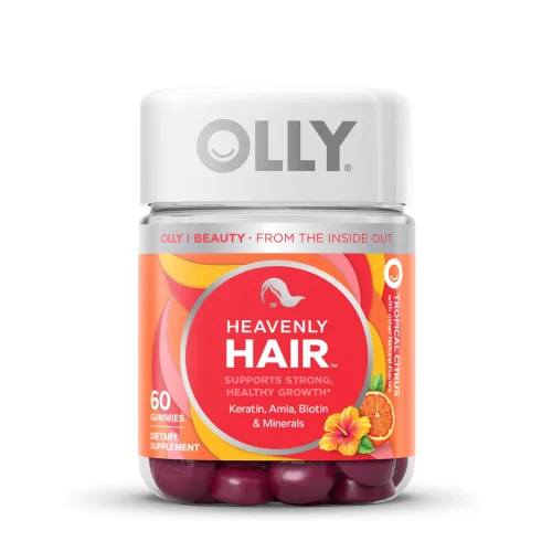 OLLY Heavenly Hair- Gummies à la Kératine ,Amla. Biotine & Minéraux pour la pousse des cheveux