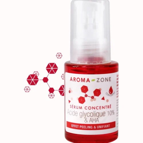 AROMAZONE  - Sérum visage concentré Acide glycolique 10% & AHA, 30ml