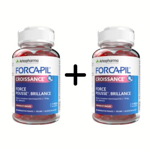 FORCAPIL - PACK*2 Cheveux & Ongles, Gummies Croissance, 1 mois 60 bonbons
